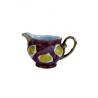 Serwis kawowy, porcelana ręcznie malowana, sygn. Karolina, lata 60. XX w.